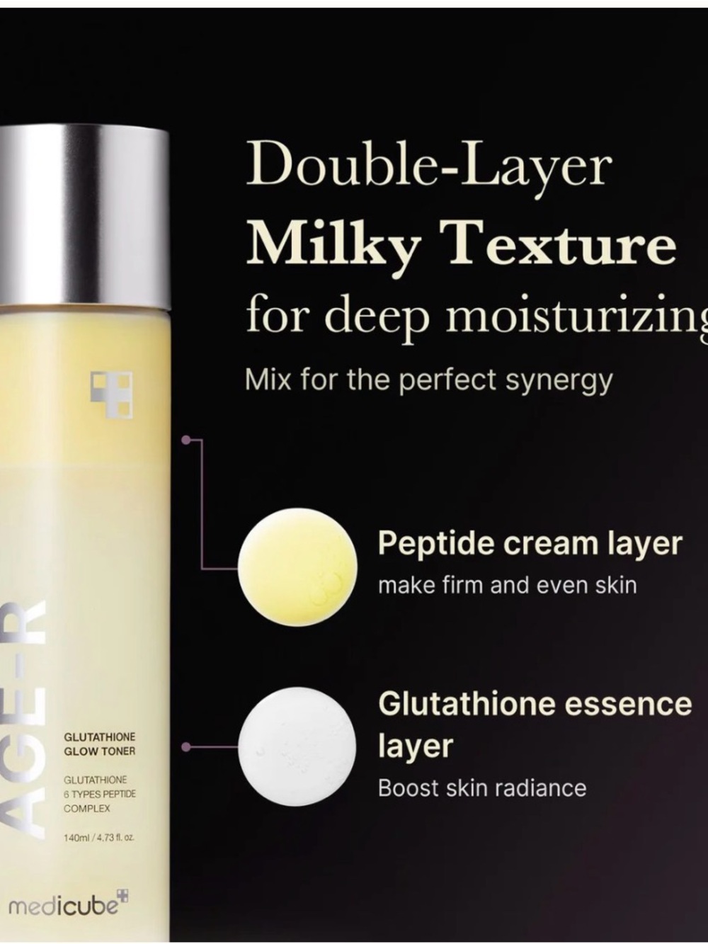 medicube AGE-R Glutathione Glow Toner — Black - Picture 5 of 5